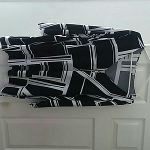 Black and white top.